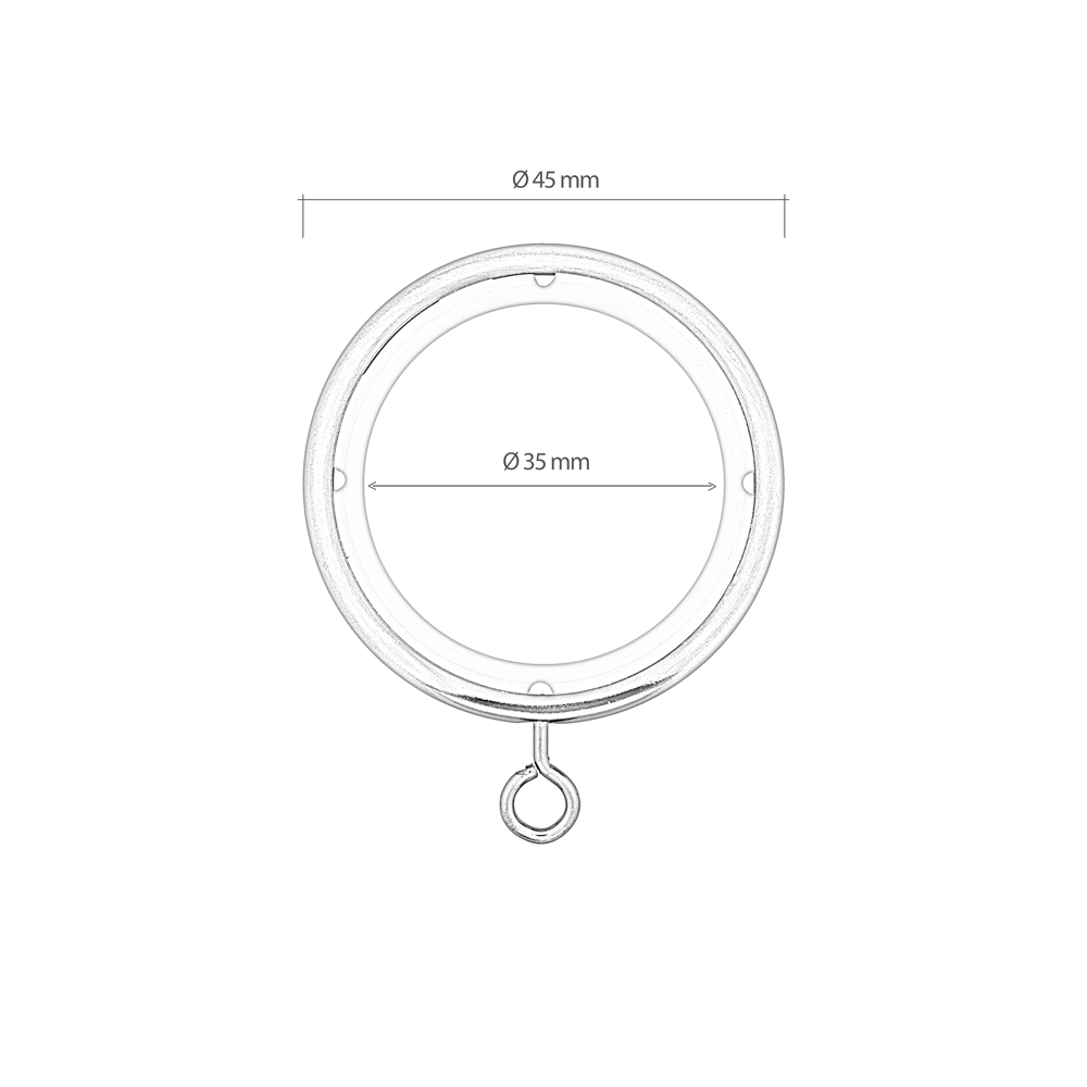 Ringe schwarz 28 mm – Bild 2