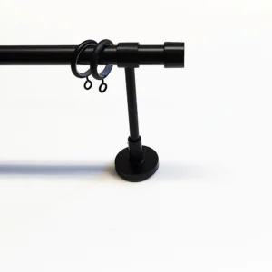 Gordijnroede Set Basic Schwarz Ø 19mm, Länge auf Maß