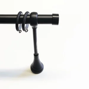 Gordijnroede-Set Basic Wand schwarz Ø 28mm, Länge auf Maß